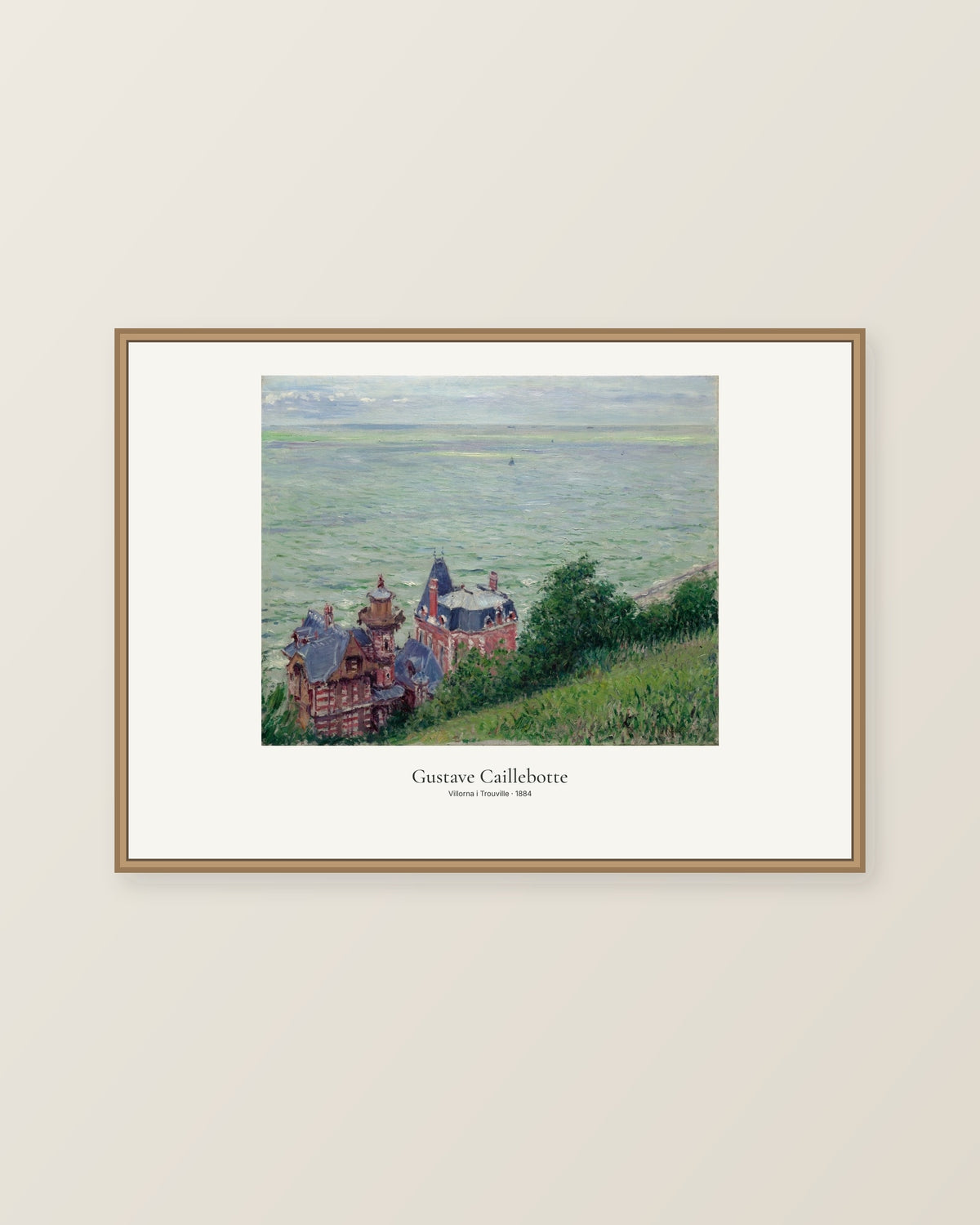 Villorna i Trouville av Gustave Caillebotte. Konstposter med ljus marginal och diskret verktext. Illustrerad inramningsvy. Ram ingår inte.