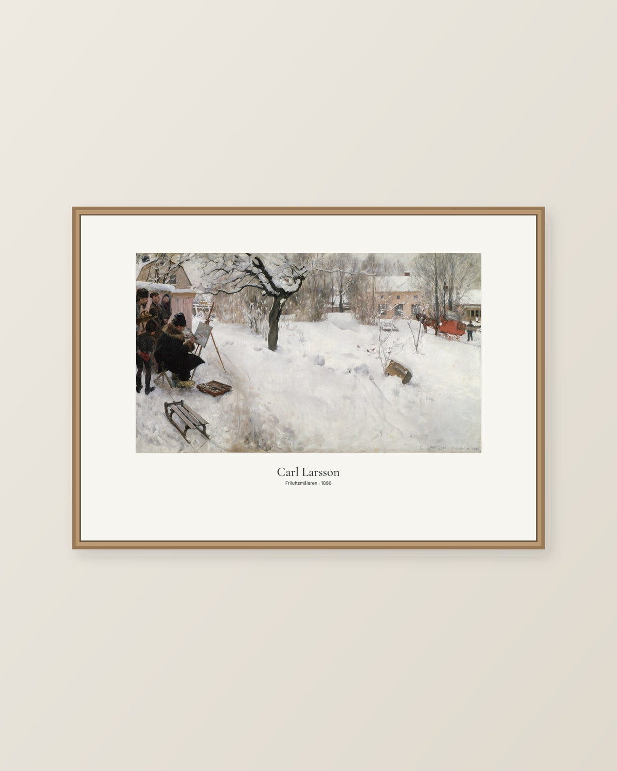 Friluftsmålaren av Carl Larsson. Konstposter med ljus marginal och diskret verktext. Illustrerad inramningsvy. Ram ingår inte.