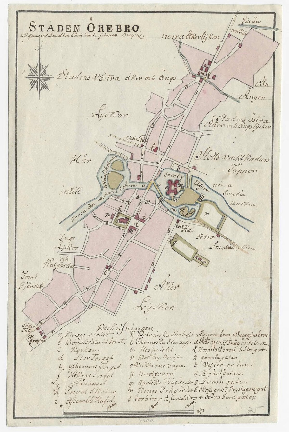 Örebro på 1700-talet, vintage poster