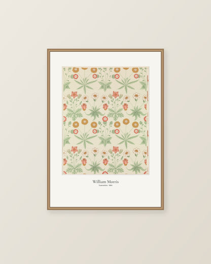 Tusensköna av William Morris. Konstposter med ljus marginal och diskret verktext. Illustrerad inramningsvy. Ram ingår inte.