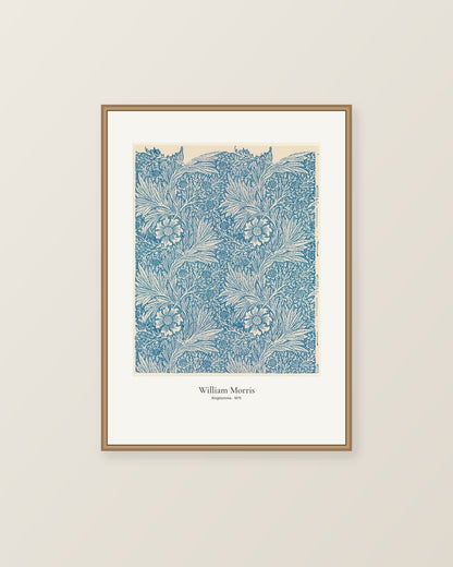 Ringblomma av William Morris. Konstposter med ljus marginal och diskret verktext. Illustrerad inramningsvy. Ram ingår inte.