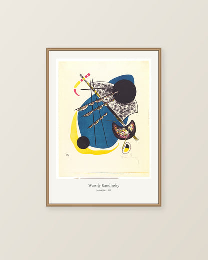 Små världar II av Wassily Kandinsky. Konstposter med ljus marginal och diskret verktext. Illustrerad inramningsvy. Ram ingår inte.