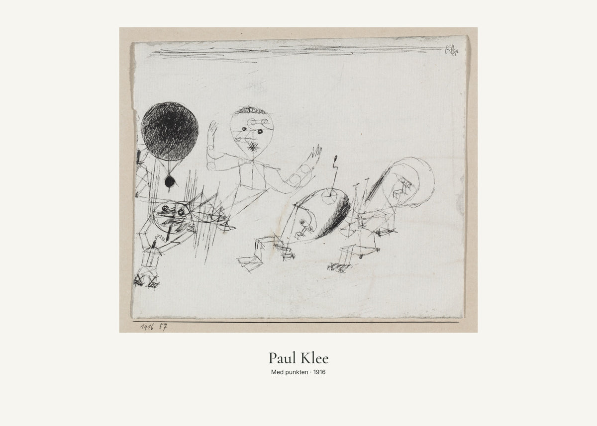 Med punkten av Paul Klee. Konstposter med ljus marginal och diskret verktext. 50 × 70 cm.