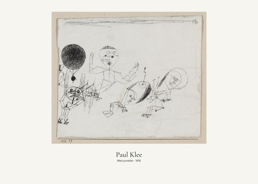 Med punkten av Paul Klee. Konstposter med ljus marginal och diskret verktext. 50 × 70 cm.