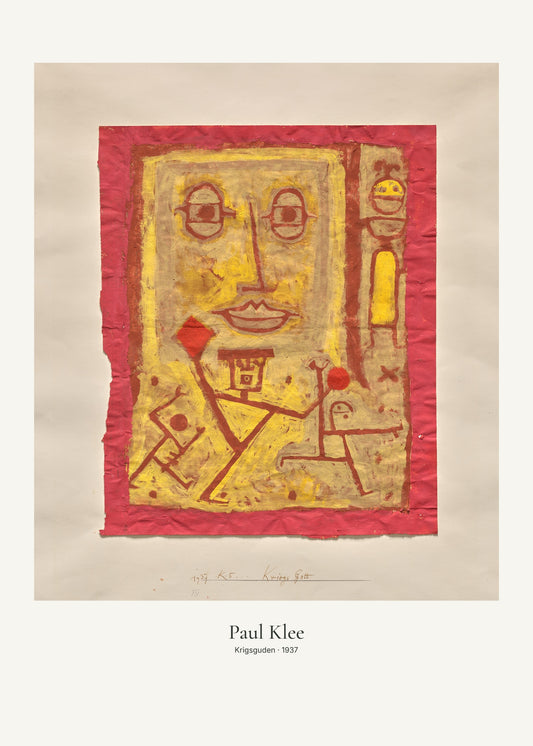 Krigsguden av Paul Klee. Konstposter med ljus marginal och diskret verktext. 50 × 70 cm.