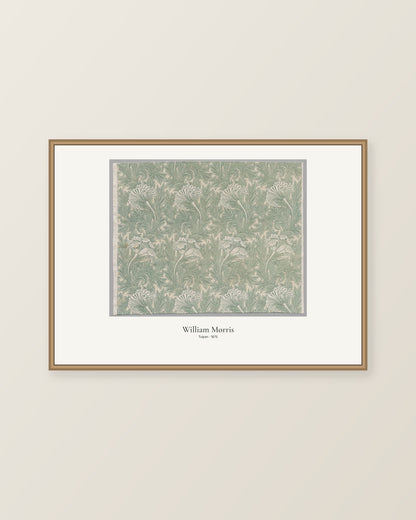 Tulpan av William Morris. Konstposter med ljus marginal och diskret verktext. Illustrerad inramningsvy. Ram ingår inte.