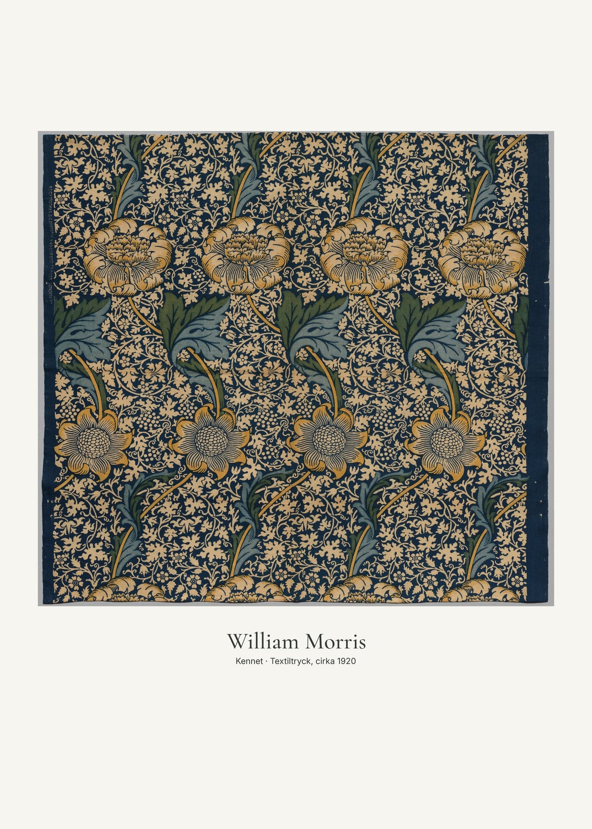 Kennet av William Morris. Konstposter med ljus marginal och diskret verktext. 50 × 70 cm.