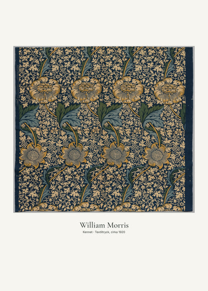 Kennet av William Morris. Konstposter med ljus marginal och diskret verktext. 50 × 70 cm.