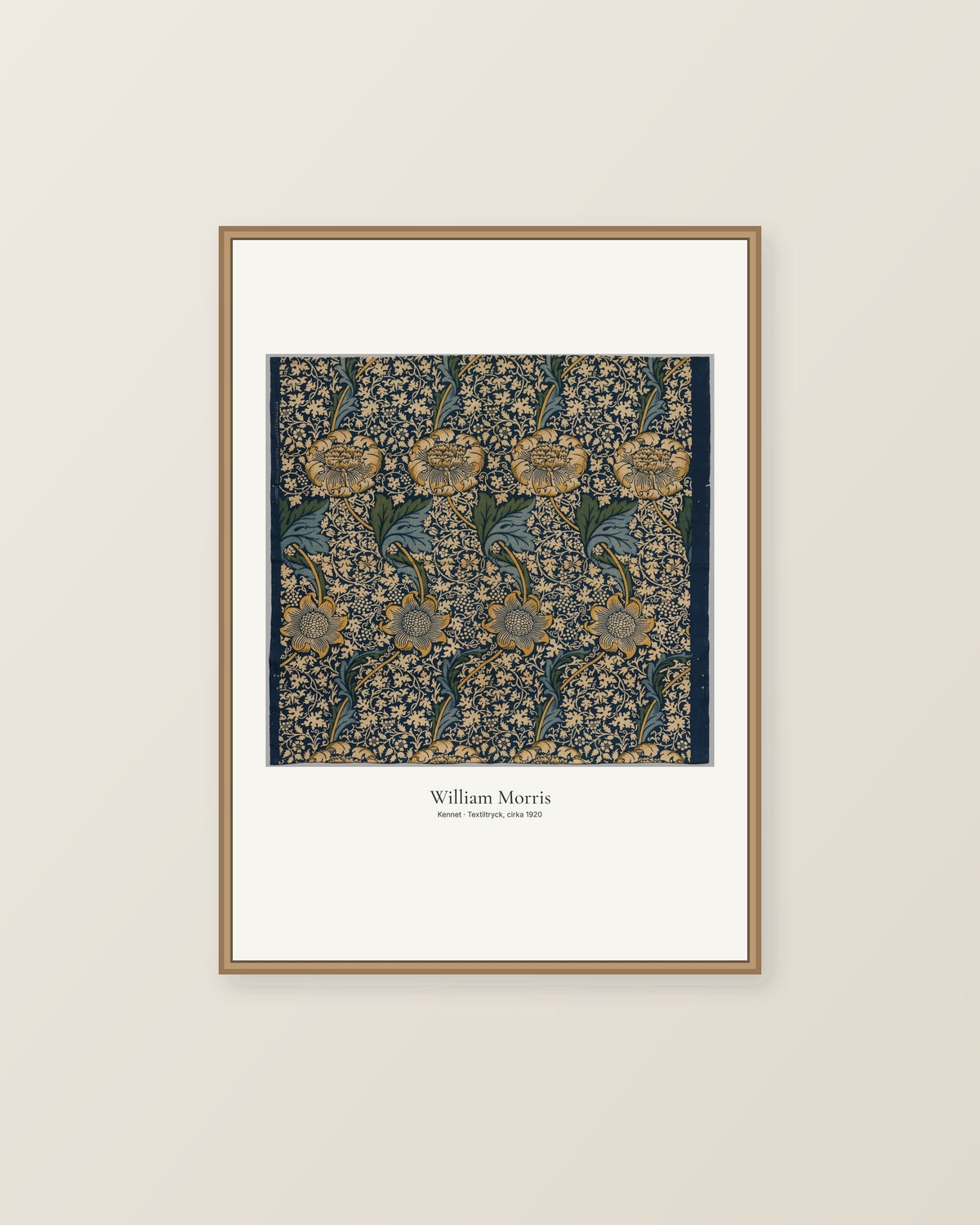 Kennet av William Morris. Konstposter med ljus marginal och diskret verktext. Illustrerad inramningsvy. Ram ingår inte.