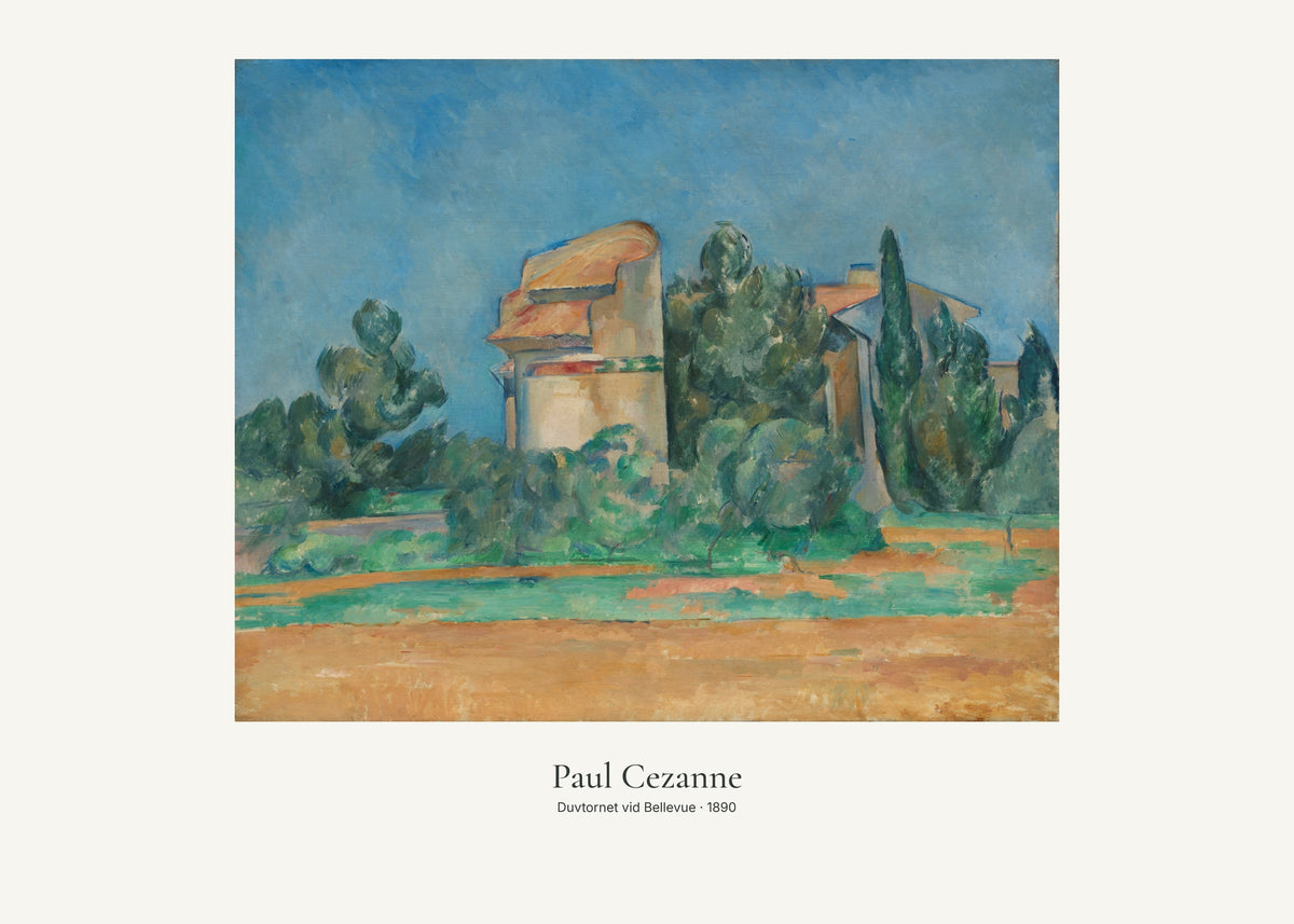 Duvtornet vid Bellevue av Paul Cezanne. Konstposter med ljus marginal och diskret verktext. 50 × 70 cm.