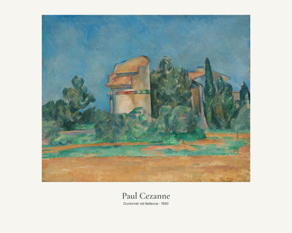 Duvtornet vid Bellevue av Paul Cezanne. Konstposter med ljus marginal och diskret verktext. 40 × 50 cm.