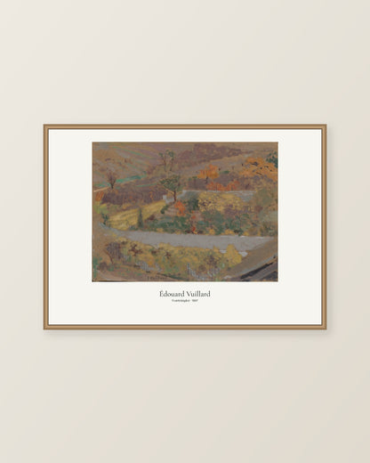 Fruktträdgård av Édouard Vuillard. Konstposter med ljus marginal och diskret verktext. Illustrerad inramningsvy. Ram ingår inte.