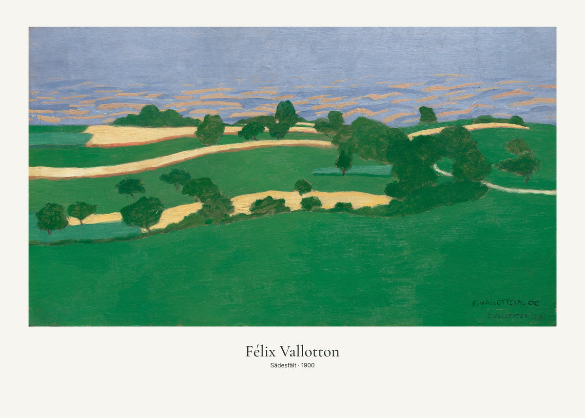 Sädesfält av Félix Vallotton. Konstposter med ljus marginal och diskret verktext. 50 × 70 cm.