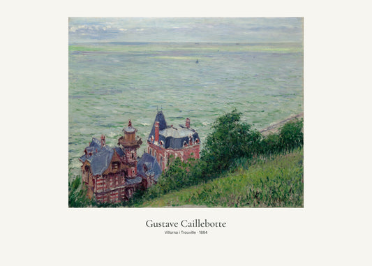 Villorna i Trouville av Gustave Caillebotte. Konstposter med ljus marginal och diskret verktext. 50 × 70 cm.