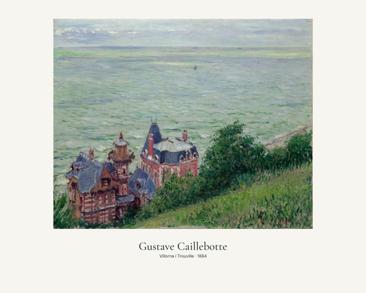 Villorna i Trouville av Gustave Caillebotte. Konstposter med ljus marginal och diskret verktext. 40 × 50 cm.