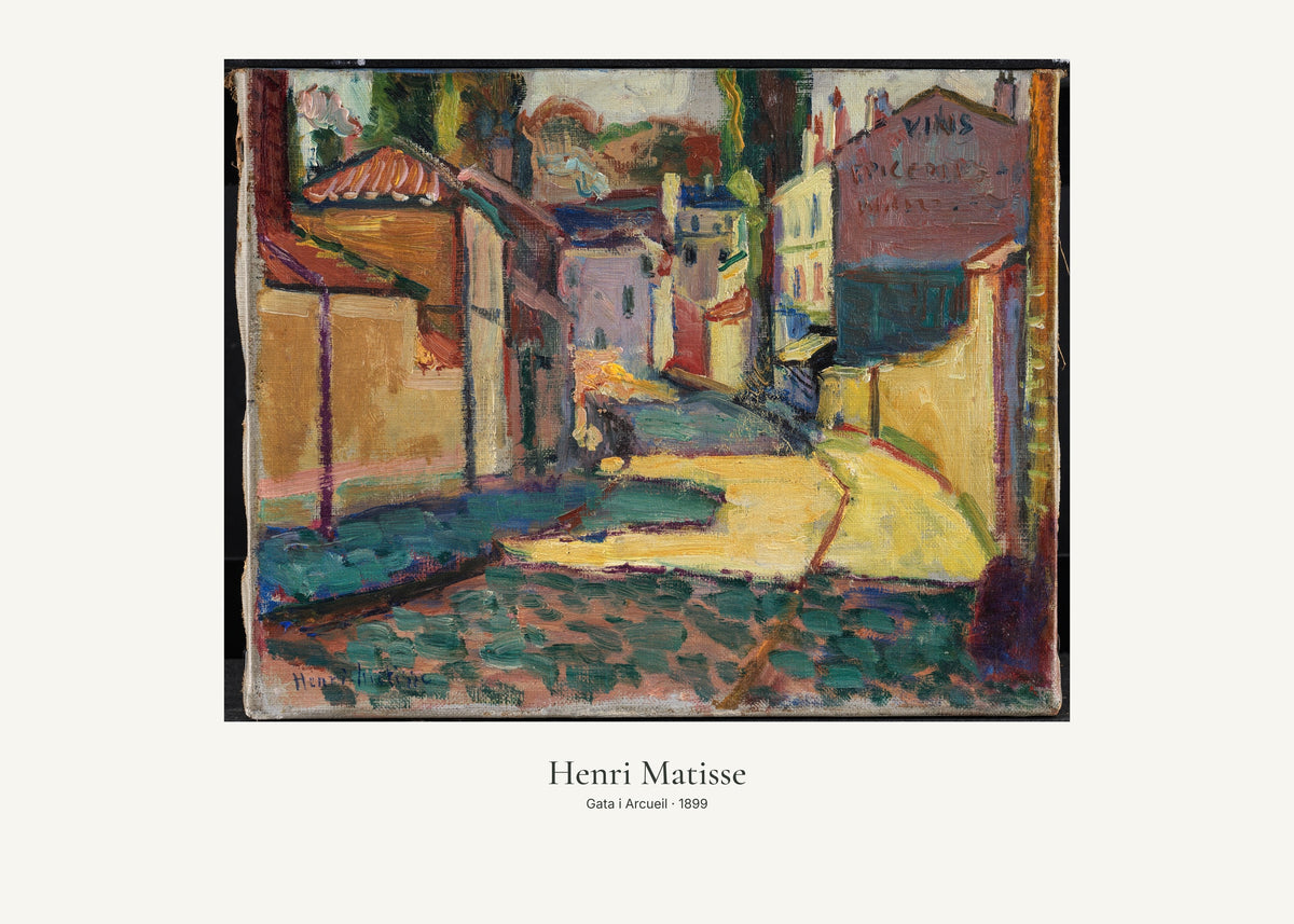 Gata i Arcueil av Henri Matisse. Konstposter med ljus marginal och diskret verktext. 50 × 70 cm.