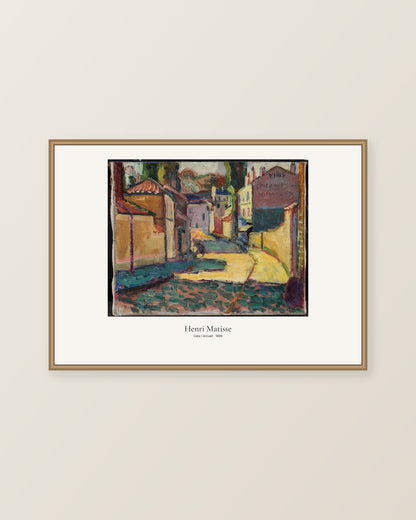 Gata i Arcueil av Henri Matisse. Konstposter med ljus marginal och diskret verktext. Illustrerad inramningsvy. Ram ingår inte.