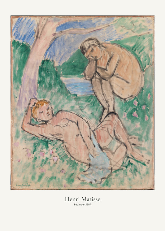 Badande av Henri Matisse. Konstposter med ljus marginal och diskret verktext. 50 × 70 cm.