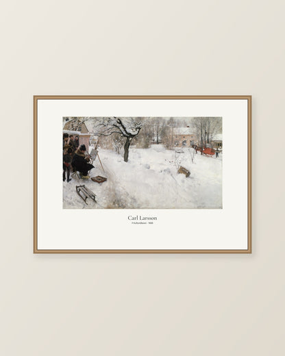 Friluftsmålaren av Carl Larsson. Konstposter med ljus marginal och diskret verktext. Illustrerad inramningsvy. Ram ingår inte.