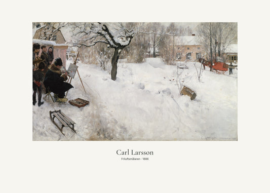 Friluftsmålaren av Carl Larsson. Konstposter med ljus marginal och diskret verktext. 50 × 70 cm.