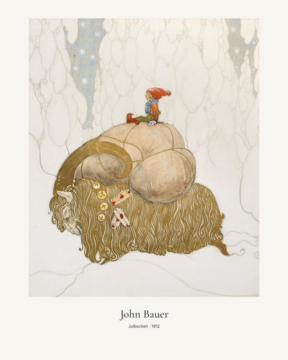 Julbocken av John Bauer. Konstposter med ljus marginal och diskret verktext. 40 × 50 cm.